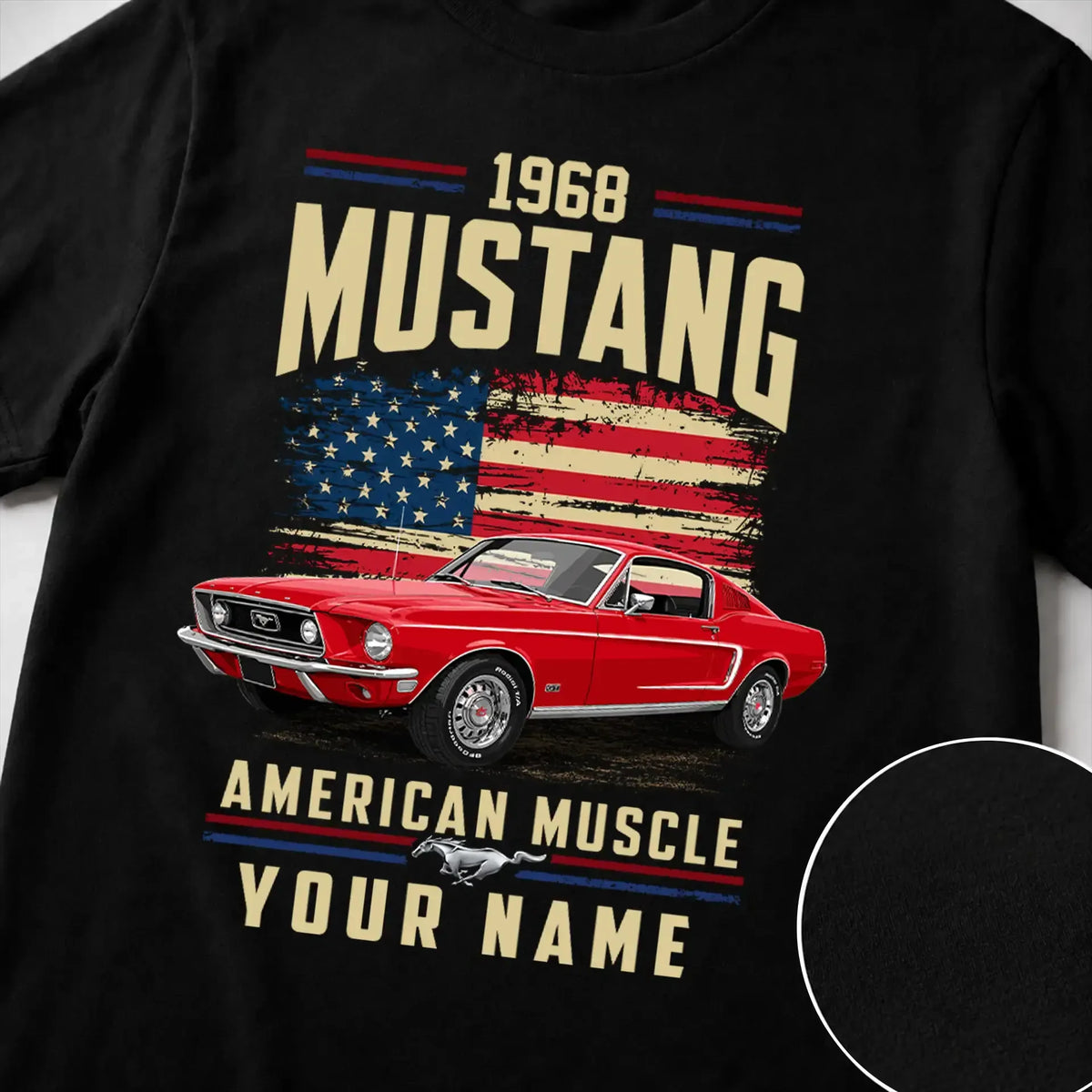 1968 Mustang Muscle Car Personalized Apparel