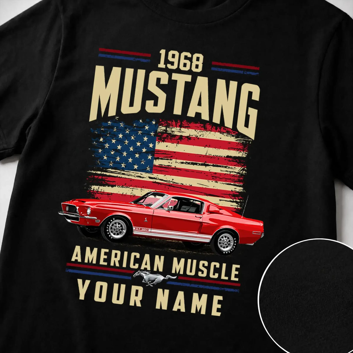 1968 Mustang Muscle Car Personalized Apparel