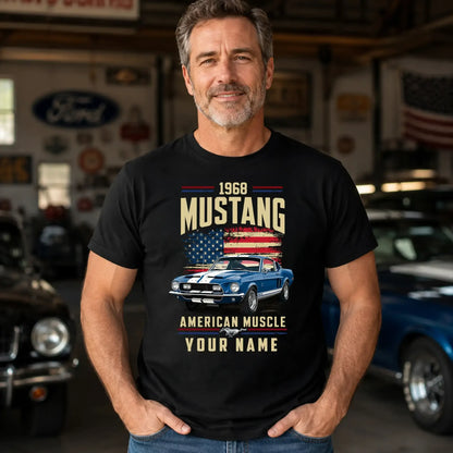 1968 Mustang Muscle Car Personalized Apparel
