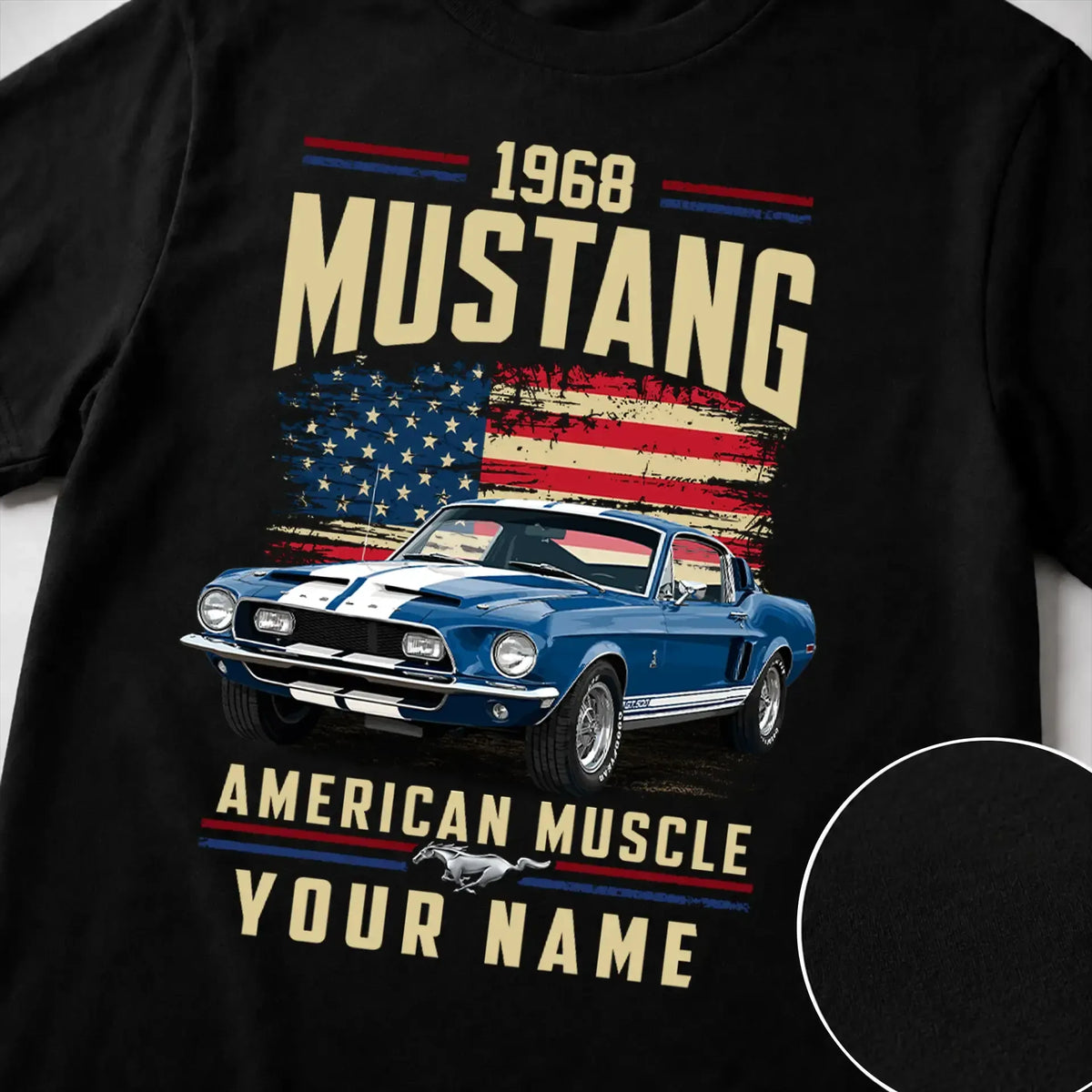 1968 Mustang Muscle Car Personalized Apparel