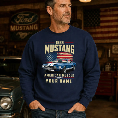 1968 Mustang Muscle Car Personalized Apparel