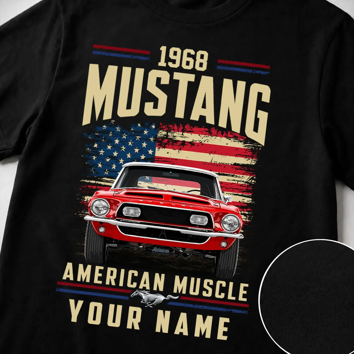 1968 Mustang Muscle Car Personalized Apparel