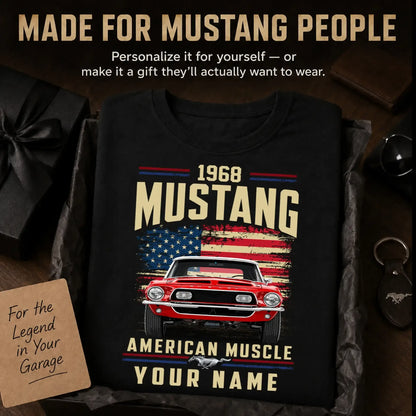 1968 Mustang Muscle Car Personalized Apparel