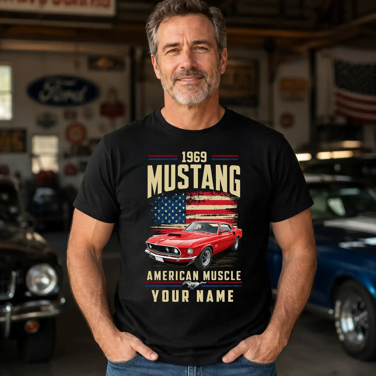 1969 Mustang Muscle Car Personalized Apparel