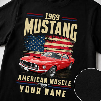 1969 Mustang Muscle Car Personalized Apparel