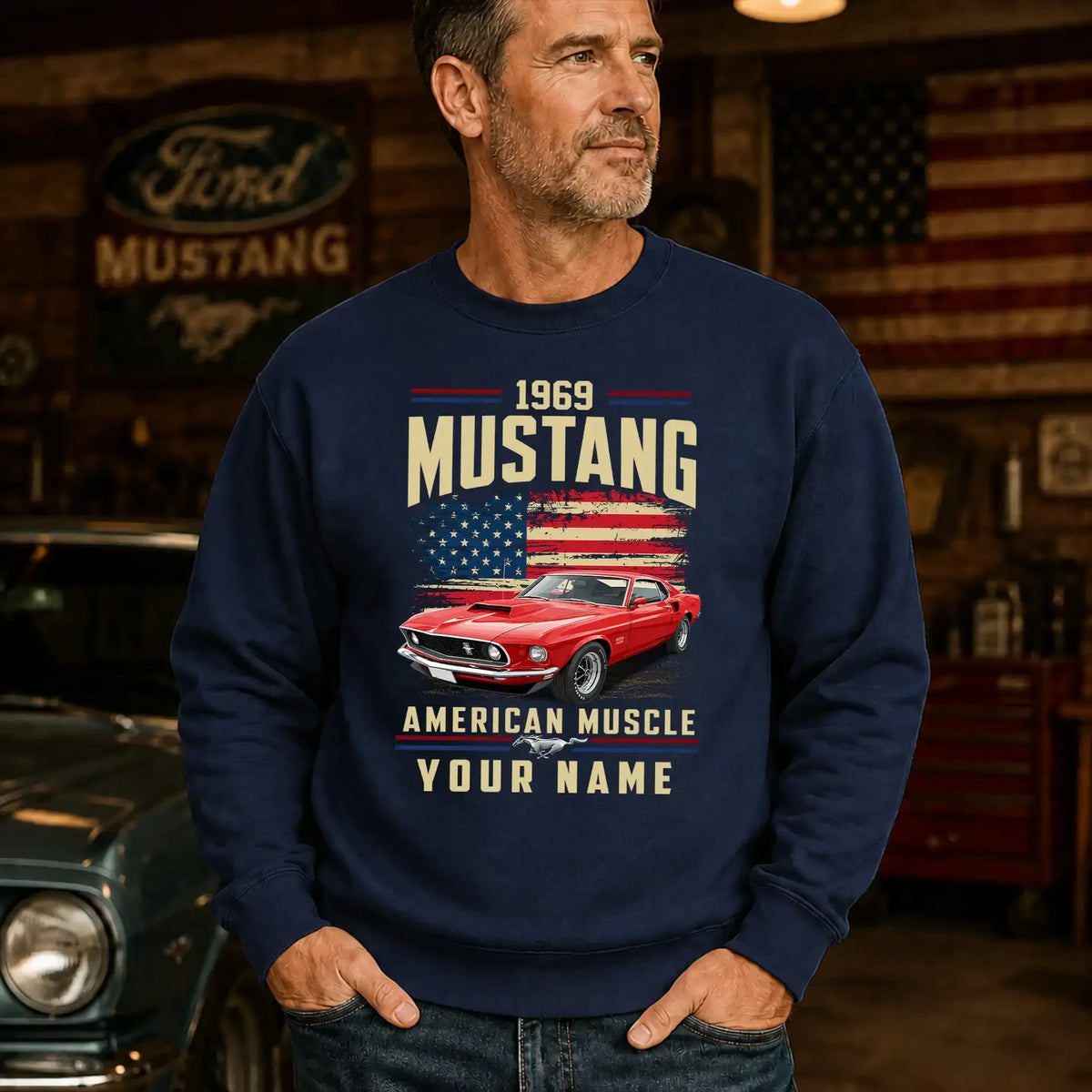 1969 Mustang Muscle Car Personalized Apparel
