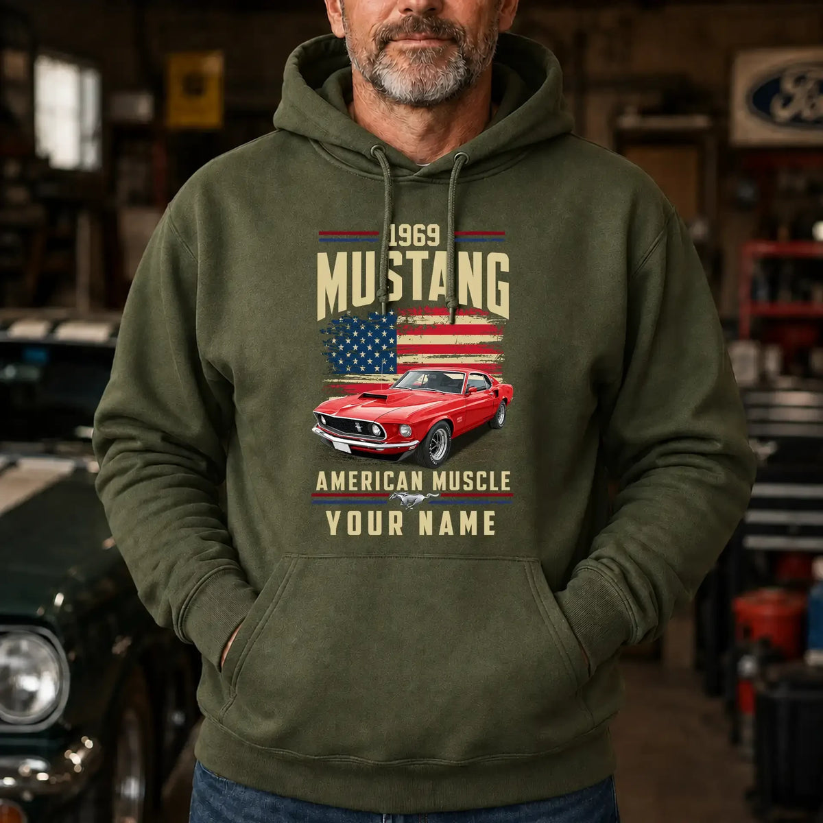 1969 Mustang Muscle Car Personalized Apparel