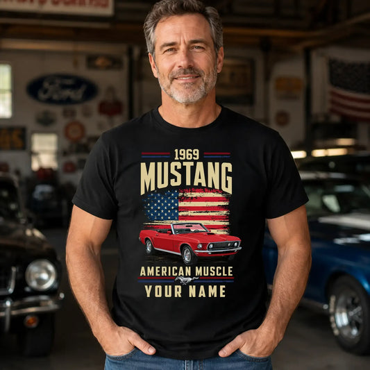 1969 Mustang Muscle Car Personalized Apparel