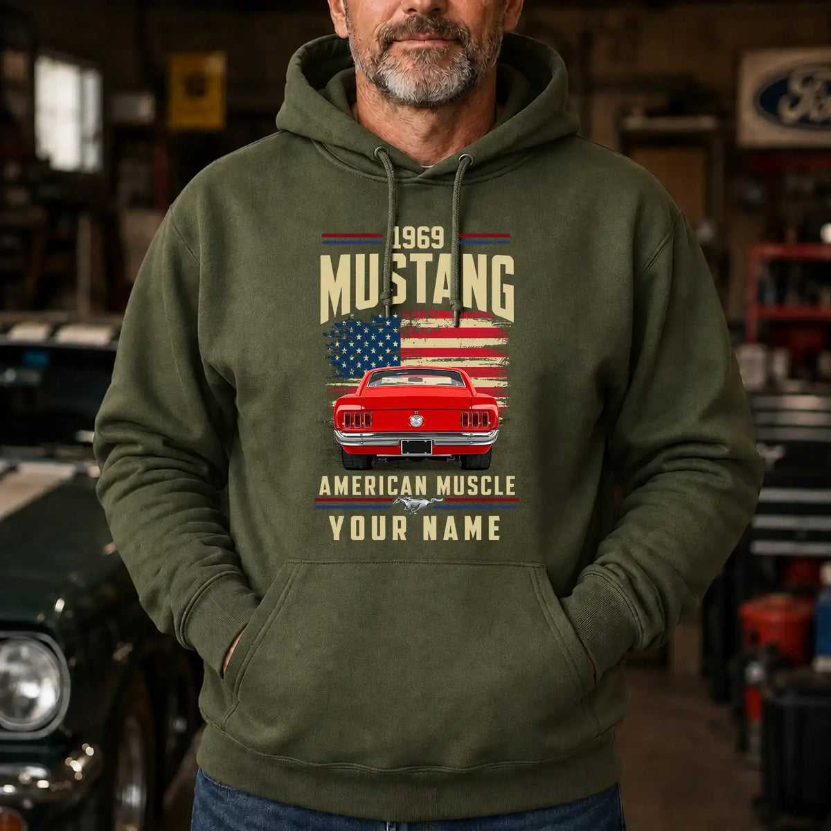 1969 Mustang Muscle Car Personalized Apparel