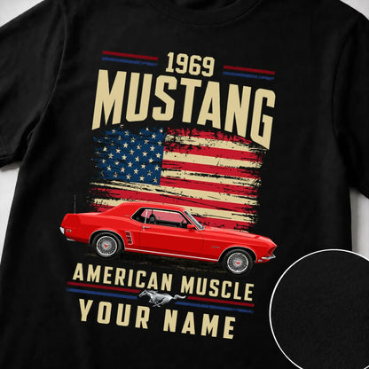 1969 Mustang Muscle Car Personalized Apparel