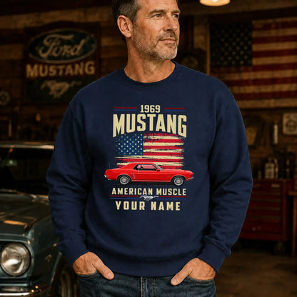 1969 Mustang Muscle Car Personalized Apparel