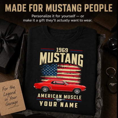 1969 Mustang Muscle Car Personalized Apparel