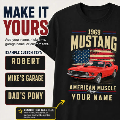 1969 Mustang Muscle Car Personalized Apparel
