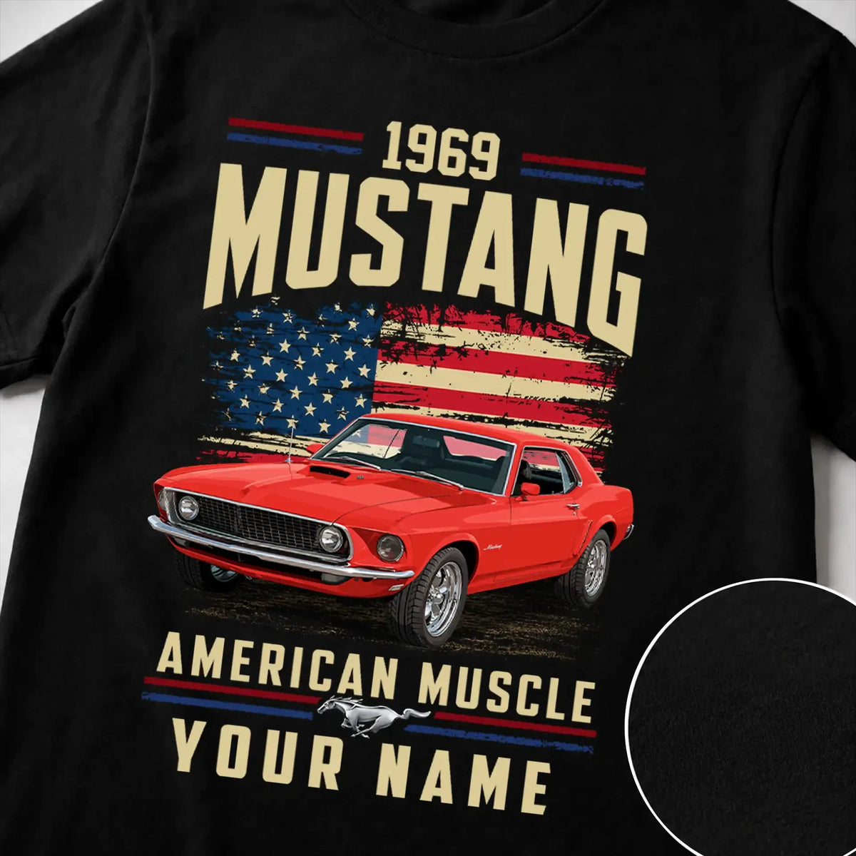 1969 Mustang Muscle Car Personalized Apparel