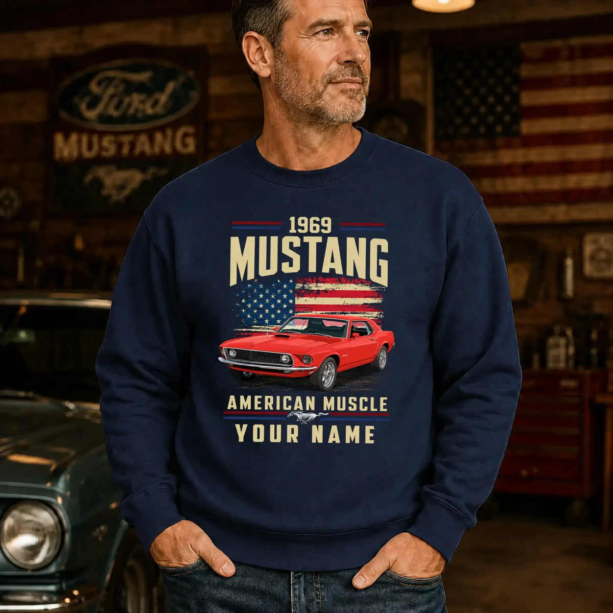 1969 Mustang Muscle Car Personalized Apparel