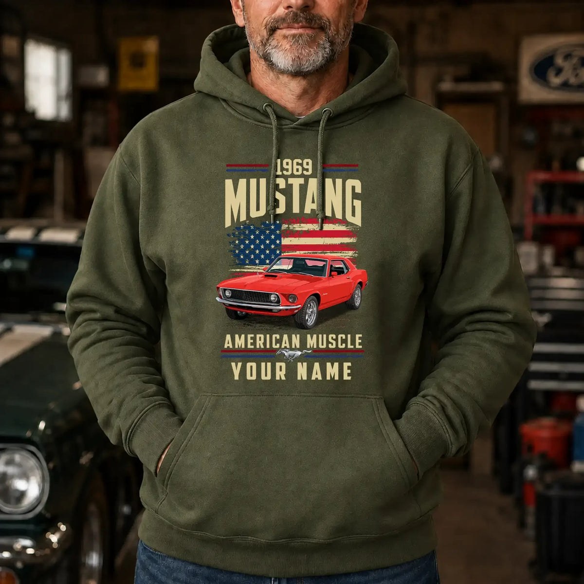 1969 Mustang Muscle Car Personalized Apparel
