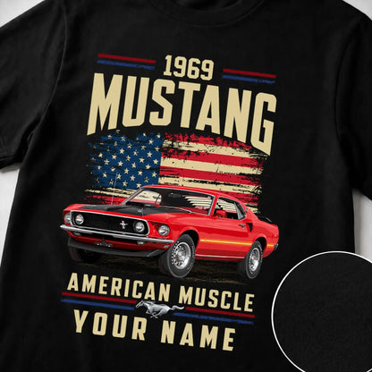 1969 Mustang Muscle Car Personalized Apparel