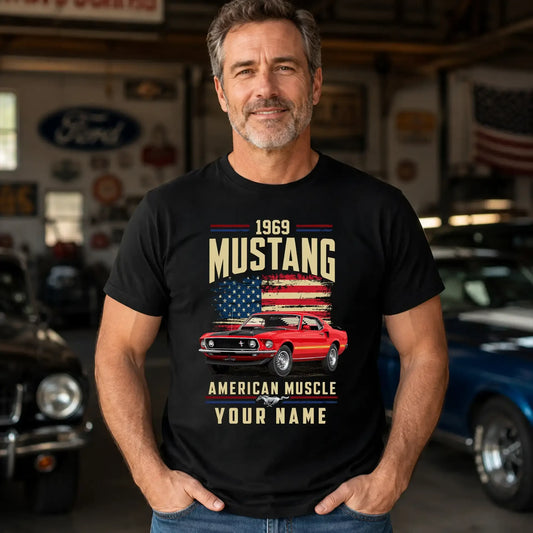 1969 Mustang Muscle Car Personalized Apparel