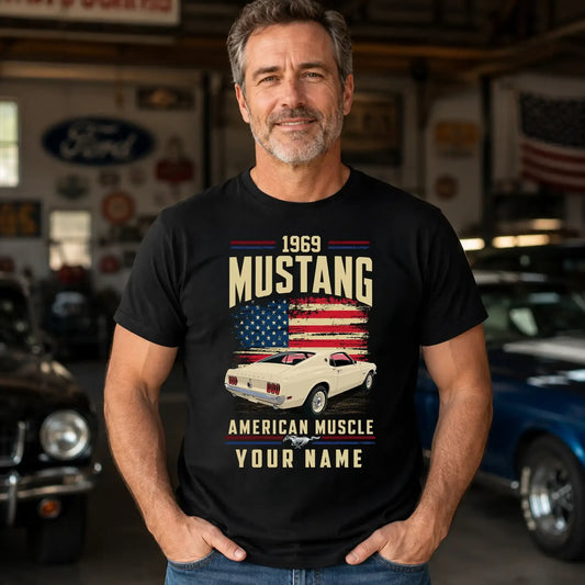 1969 Mustang Muscle Car Personalized Apparel