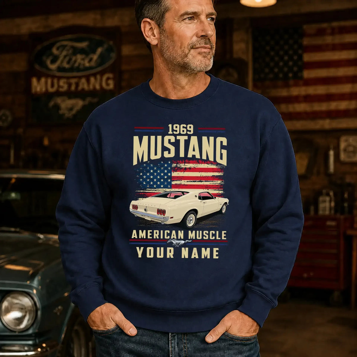 1969 Mustang Muscle Car Personalized Apparel