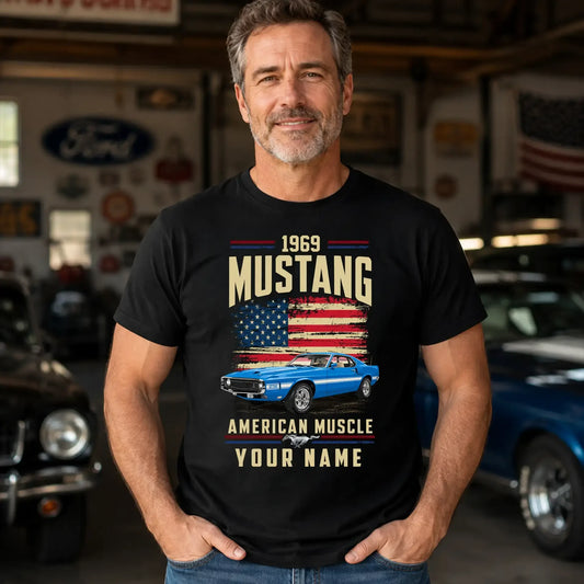 1969 Mustang Muscle Car Personalized Apparel