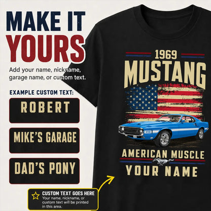 1969 Mustang Muscle Car Personalized Apparel