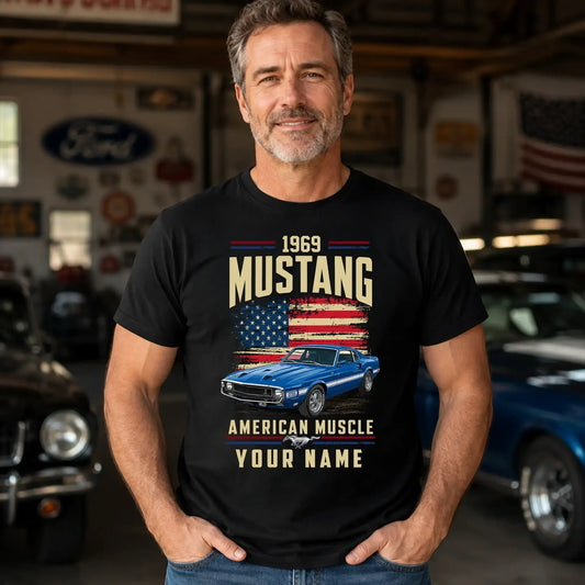 1969 Mustang Muscle Car Personalized Apparel