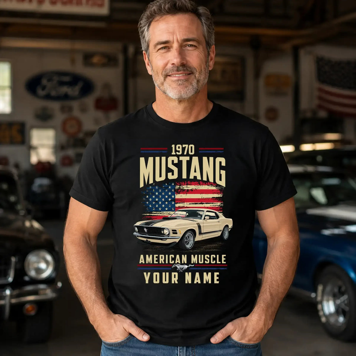 1970 Mustang Muscle Car Personalized Apparel