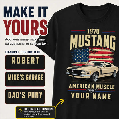 1970 Mustang Muscle Car Personalized Apparel