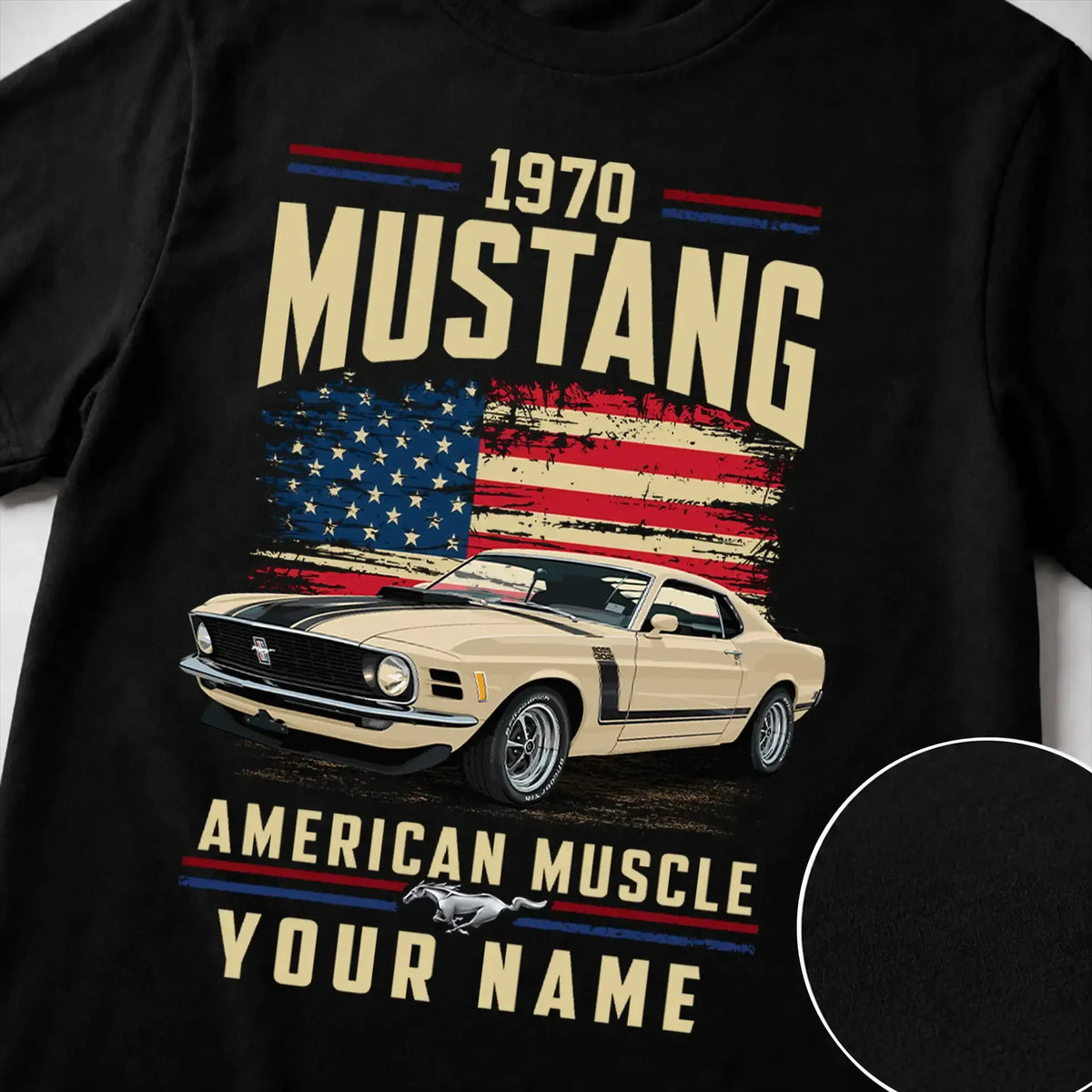 1970 Mustang Muscle Car Personalized Apparel