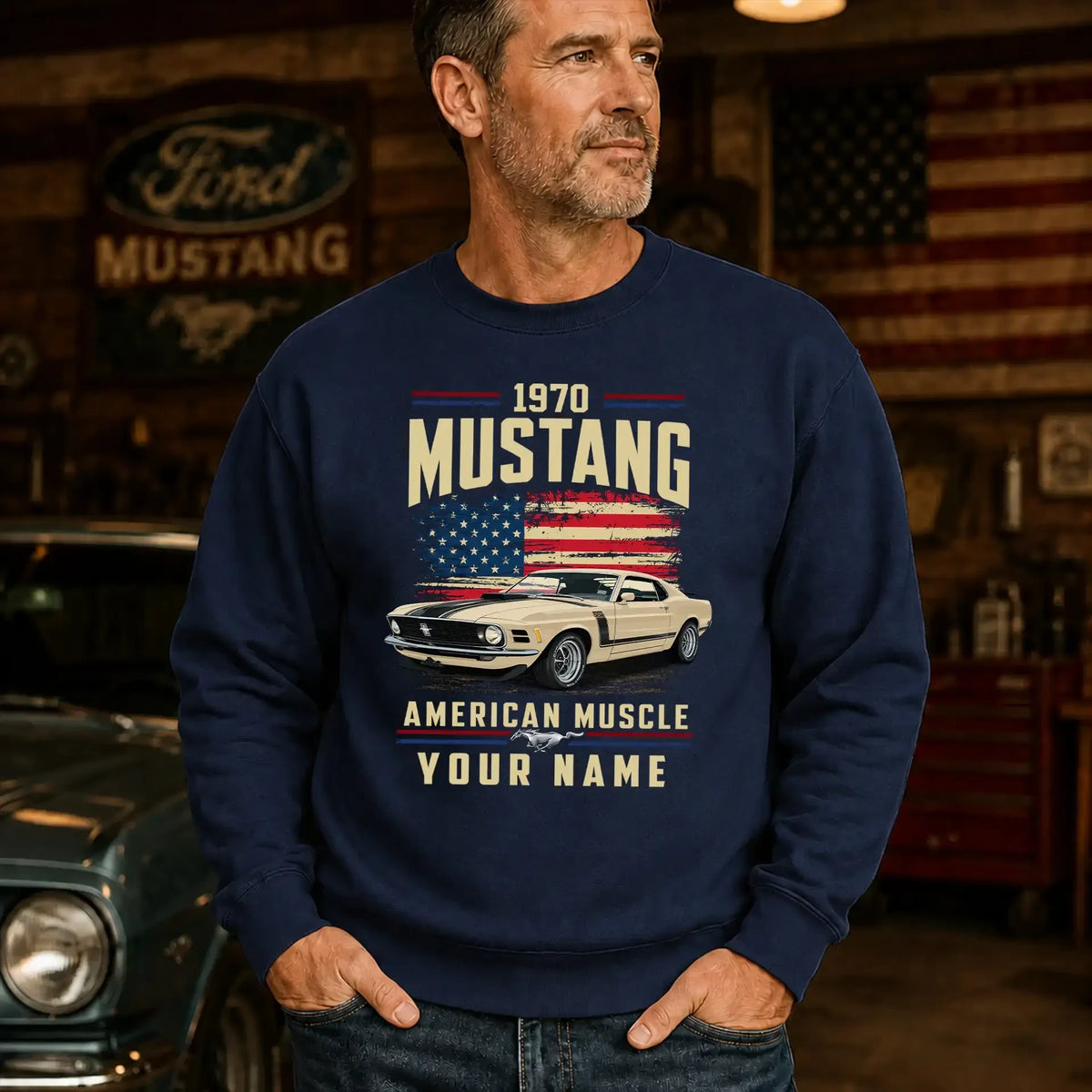 1970 Mustang Muscle Car Personalized Apparel