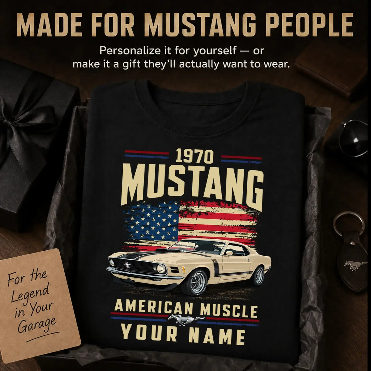 1970 Mustang Muscle Car Personalized Apparel