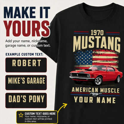 1970 Mustang Muscle Car Personalized Apparel