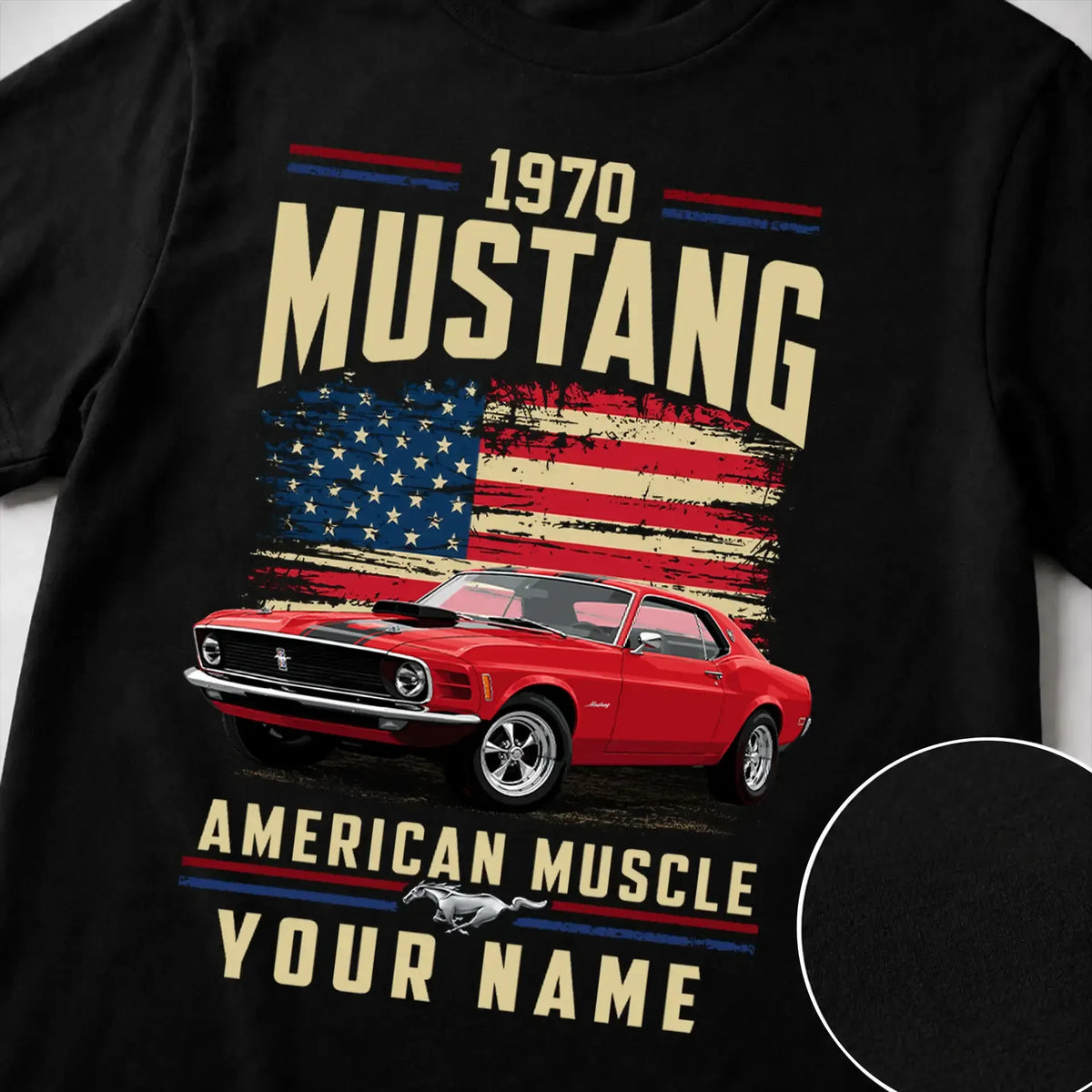 1970 Mustang Muscle Car Personalized Apparel