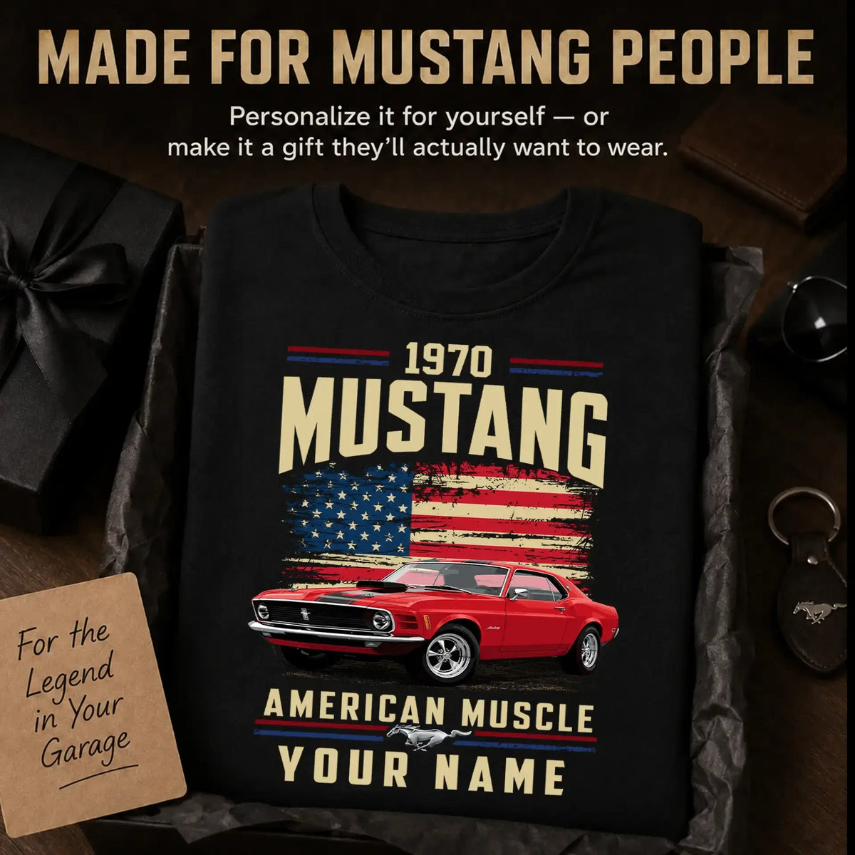 1970 Mustang Muscle Car Personalized Apparel