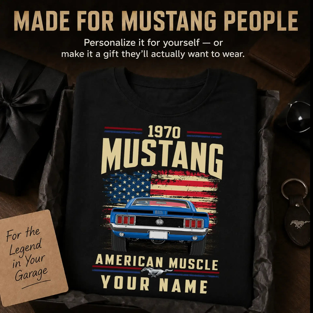 1970 Mustang Muscle Car Personalized Apparel