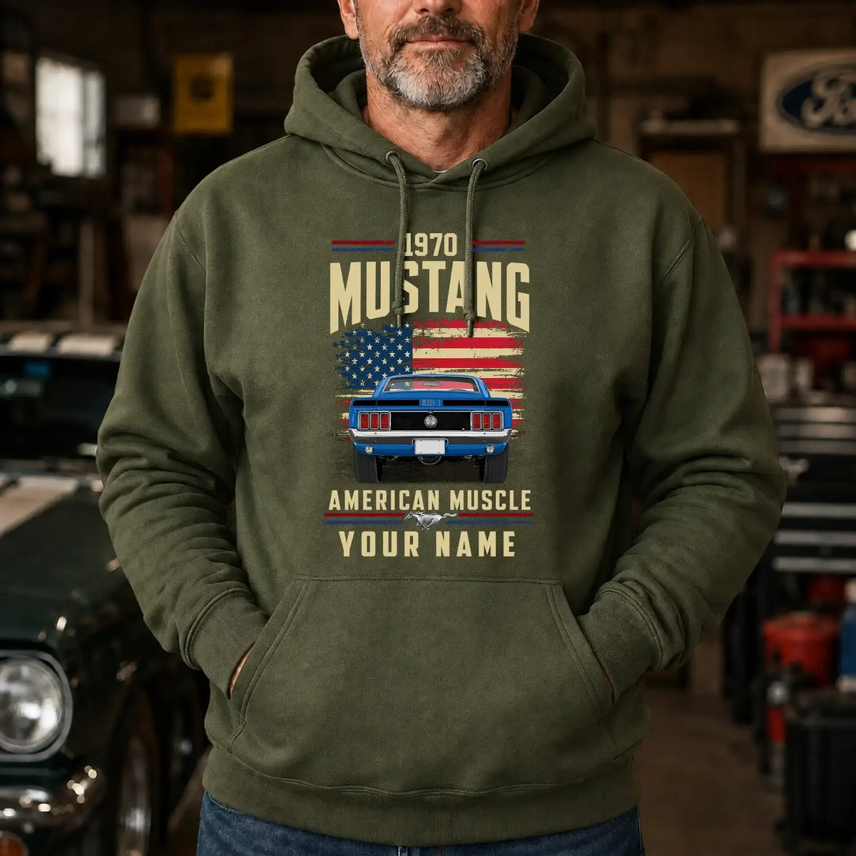 1970 Mustang Muscle Car Personalized Apparel