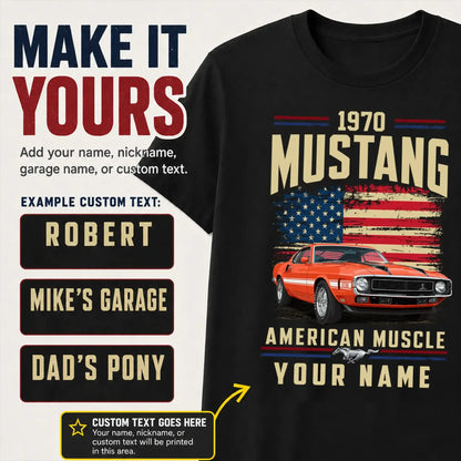 1970 Mustang Muscle Car Personalized Apparel