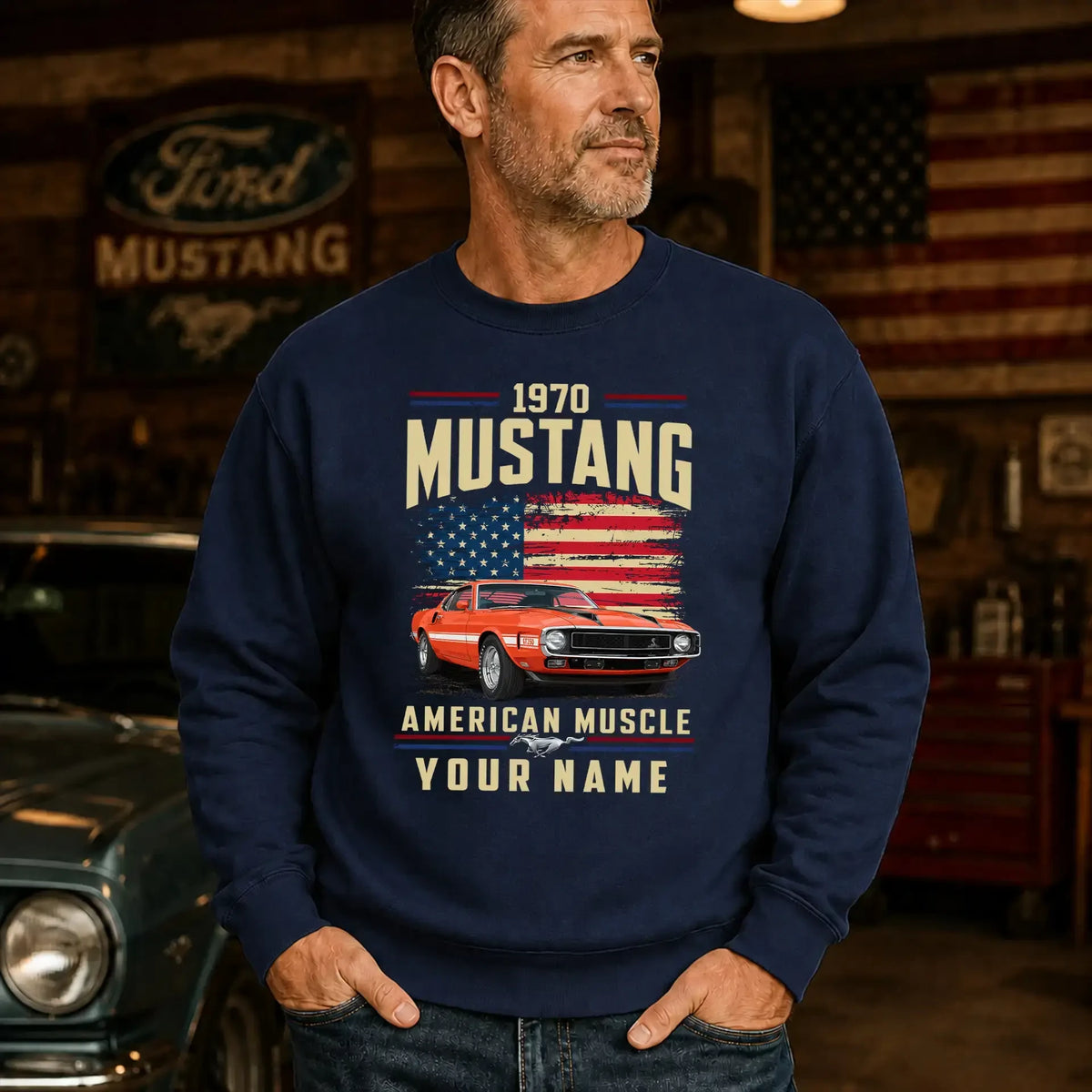 1970 Mustang Muscle Car Personalized Apparel