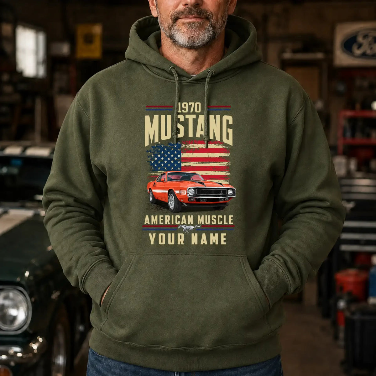 1970 Mustang Muscle Car Personalized Apparel
