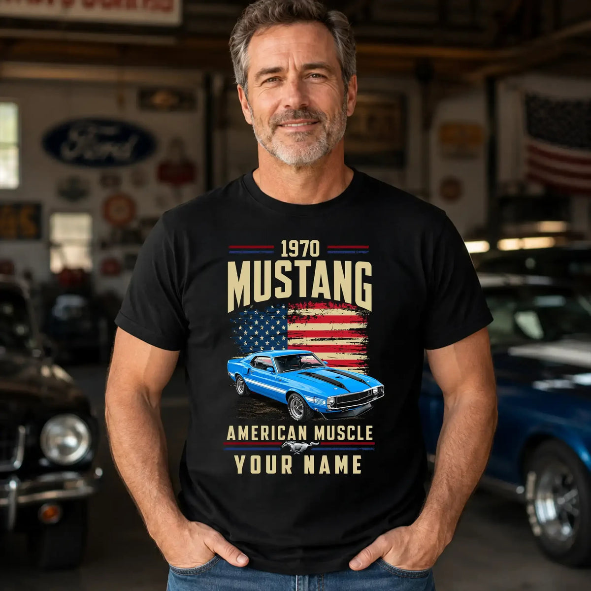 1970 Mustang Muscle Car Personalized Apparel