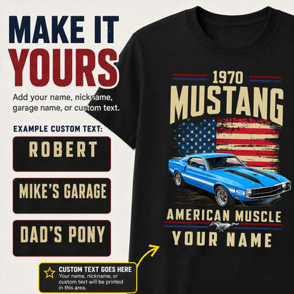 1970 Mustang Muscle Car Personalized Apparel