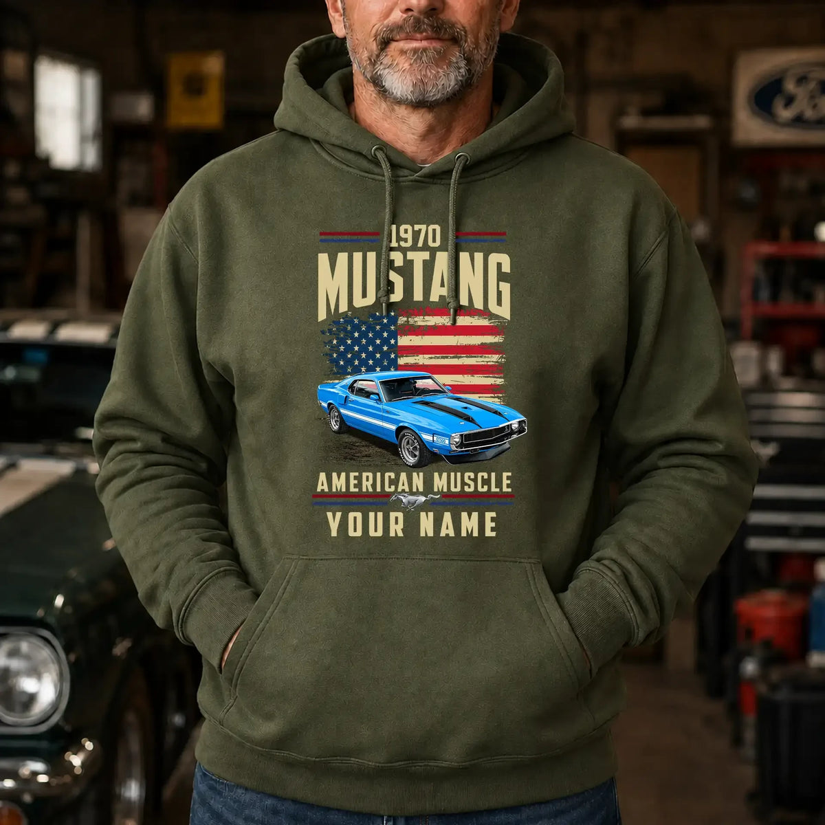 1970 Mustang Muscle Car Personalized Apparel