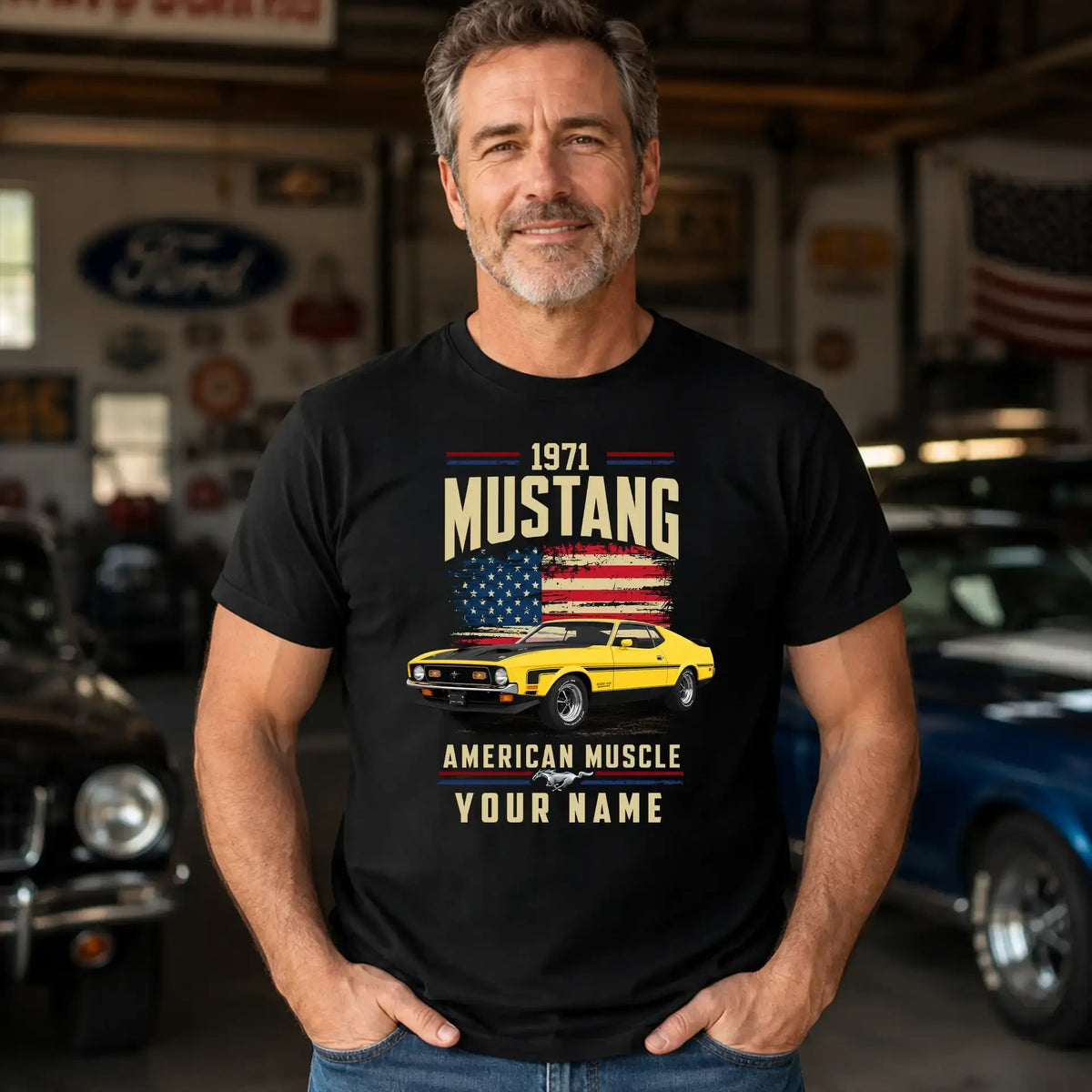 1971 Mustang Muscle Car Personalized Apparel
