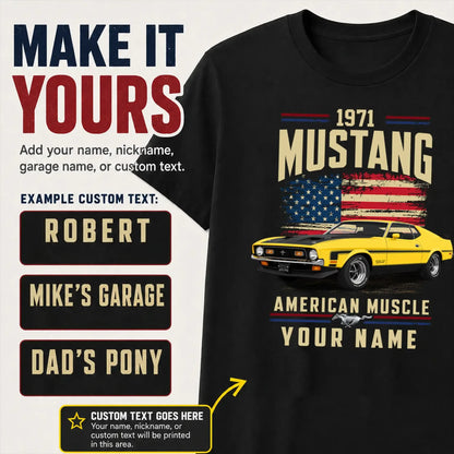 1971 Mustang Muscle Car Personalized Apparel