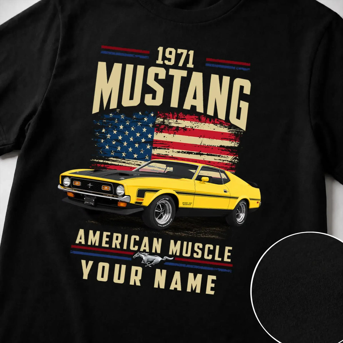 1971 Mustang Muscle Car Personalized Apparel