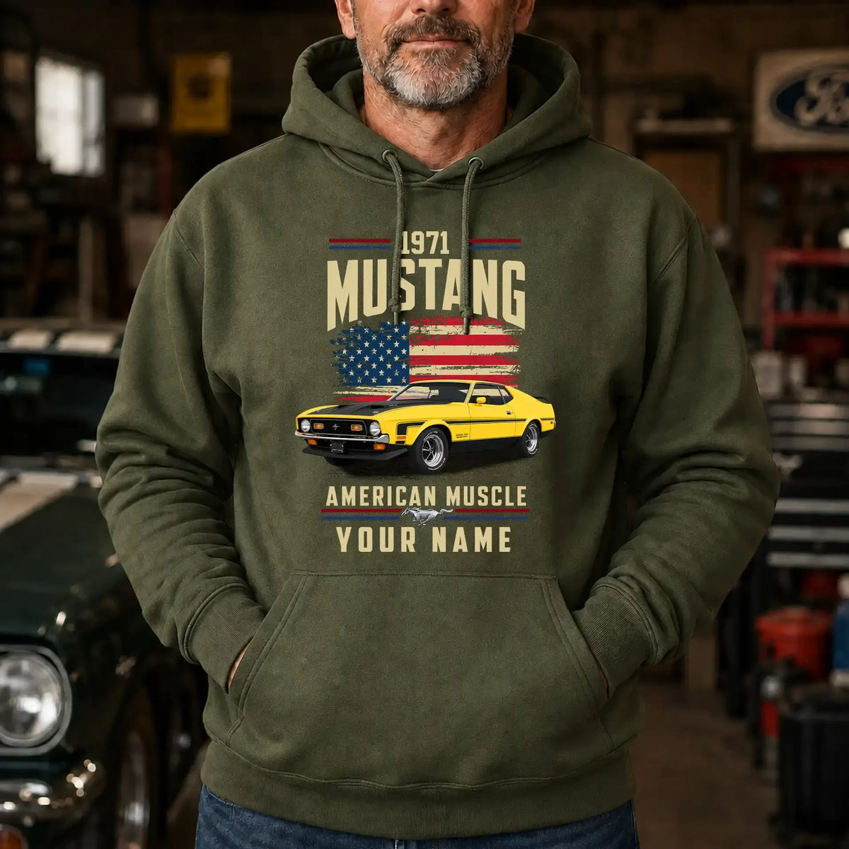 1971 Mustang Muscle Car Personalized Apparel