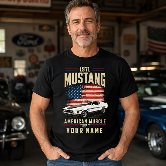 1971 Mustang Muscle Car Personalized Apparel