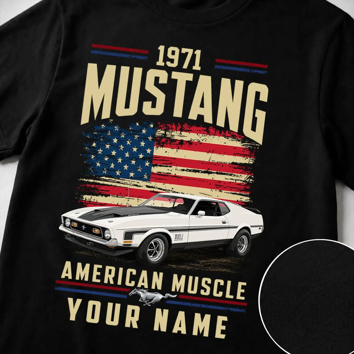 1971 Mustang Muscle Car Personalized Apparel