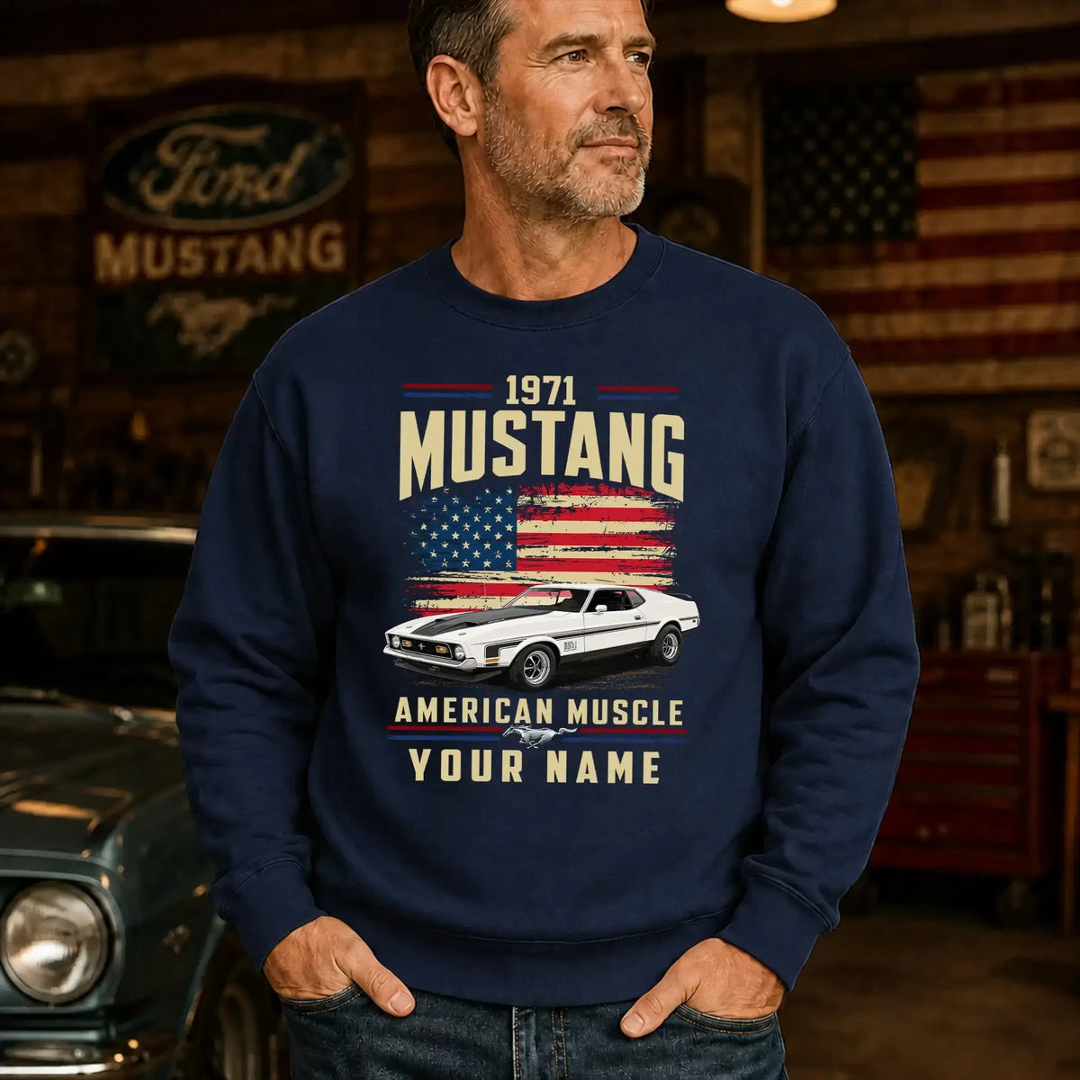 1971 Mustang Muscle Car Personalized Apparel